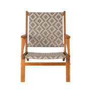 Well Traveled Living Vega Natural Stain Outdoor Chair in Diamond-Weave Wicker | GW STORE