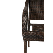 Well Traveled Living Rhodos Café Chair in Mocha All-weather Wicker Set | GW STORE