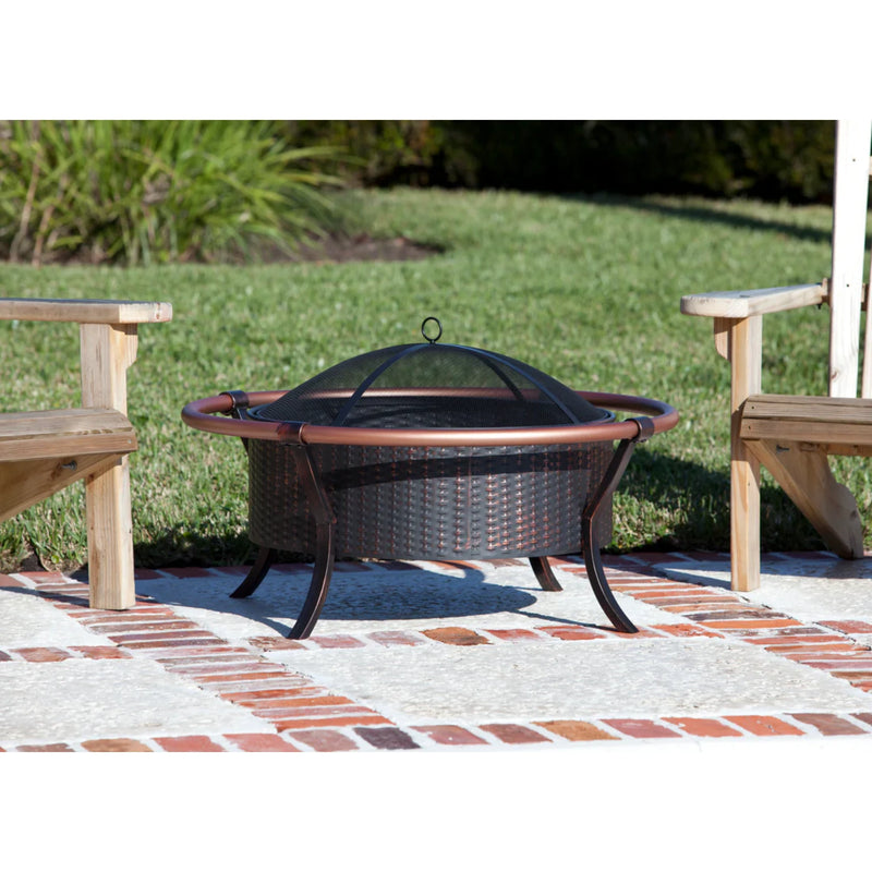 Well Traveled Living Copper Rail Fire Pit | GW STORE