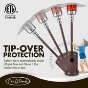 Well Traveled Living Aged Chestnut Finish Propane Gas Patio Heater | GW STORE