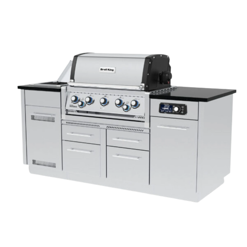 Broil King Outdoor Kitchen Island w/ Imperial QS 590i Gas Grill | GW STORE