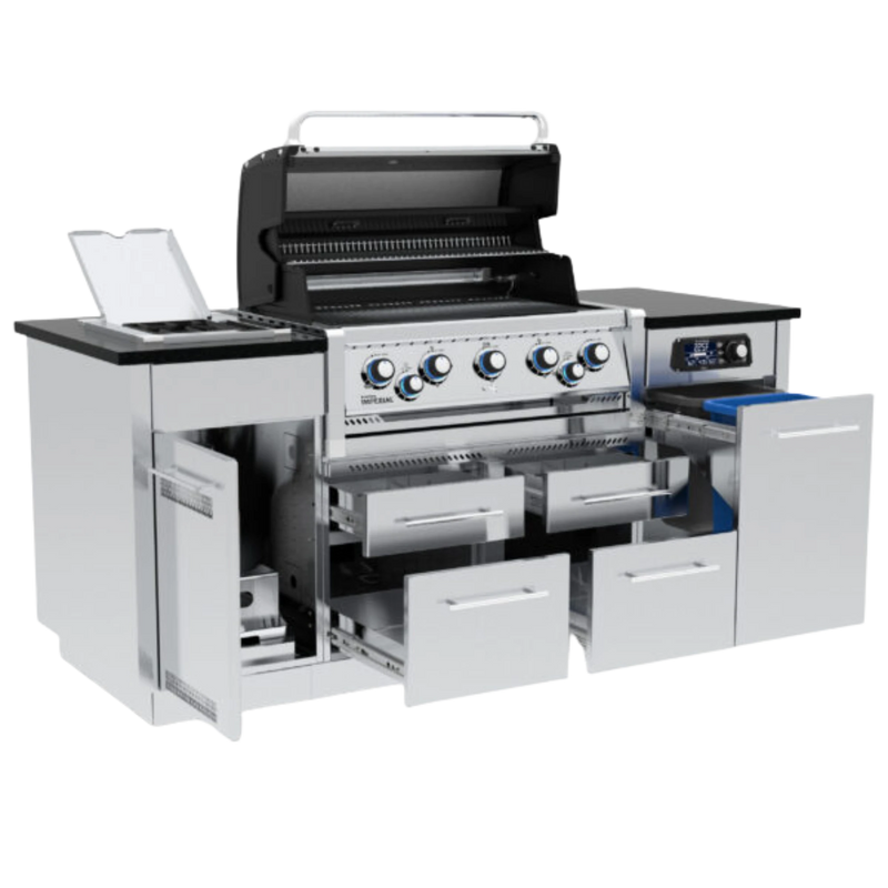 Broil King Outdoor Kitchen Island w/ Imperial QS 590i Gas Grill | GW STORE