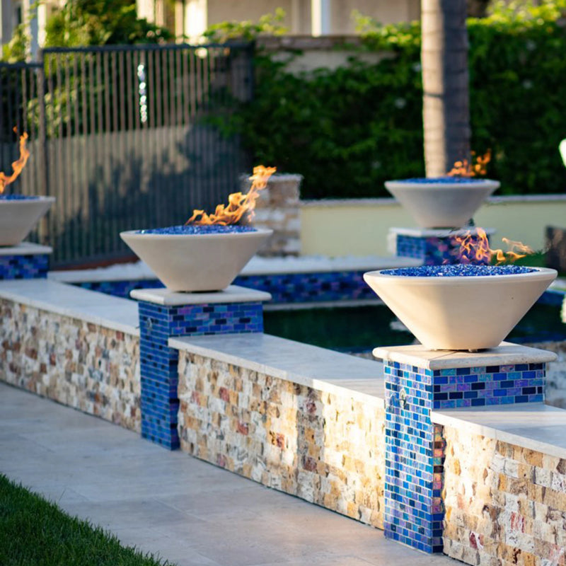 The Outdoor Plus Cazo Concrete Natural Gas Fire Bowl | GW STORE