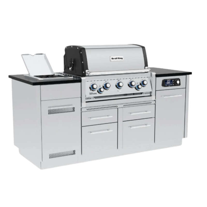 Broil King Outdoor Kitchen Island w/ Imperial QS 590i Gas Grill | GW STORE