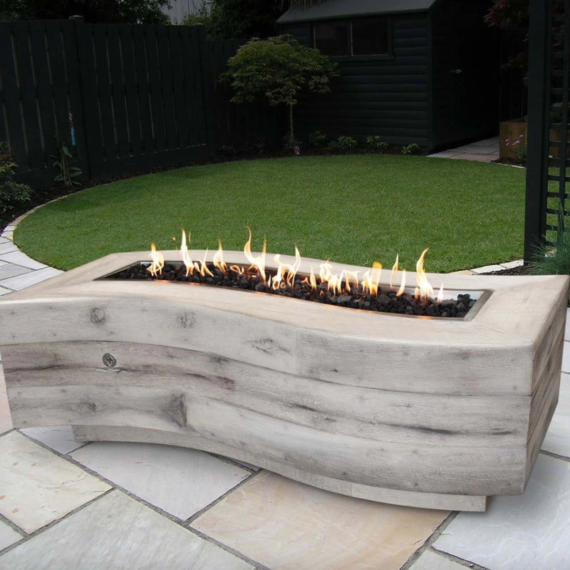 The Outdoor Plus Woodgrain Big Sur Natural Gas Fire Pit | GW STORE
