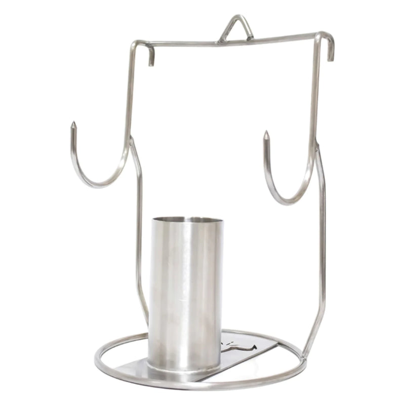 Steek & Beer Stainless Steel Vertical Chicken Roasting Rack for BBQ Barrels