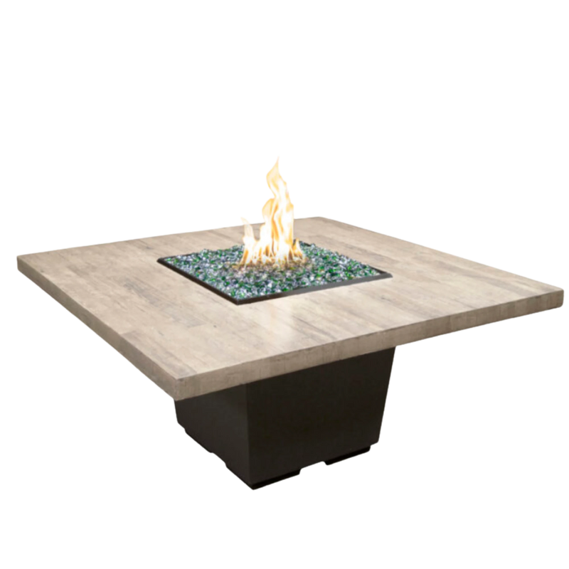 American Fyre Designs Cosmo Square Reclaimed Wood Fire Table | GW STORE