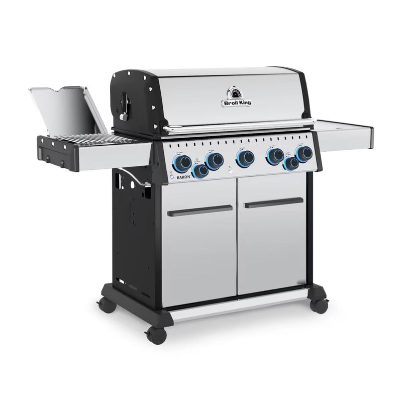 Broil King Baron S 590 PRO IR 5 Burner Propane Grill w/ Infrared Side Burner & Rotisserie Kit