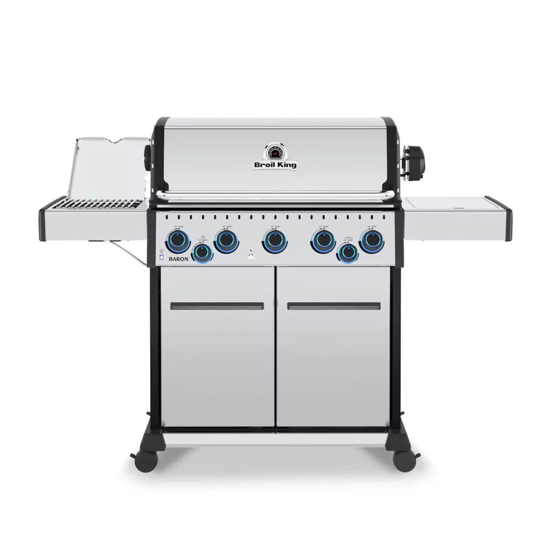Broil King Baron S 590 PRO IR 5 Burner Propane Grill w/ Infrared Side Burner & Rotisserie Kit