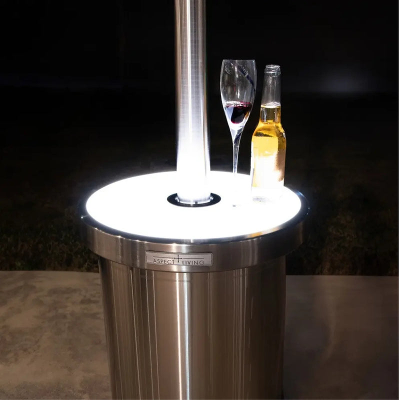Well Traveled Living Stainless Steel Patio Heater w/ Led Table | GW STORE