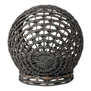Huntley Pet Hemisphere Rattan Pet Bed, Grey | GW STORE