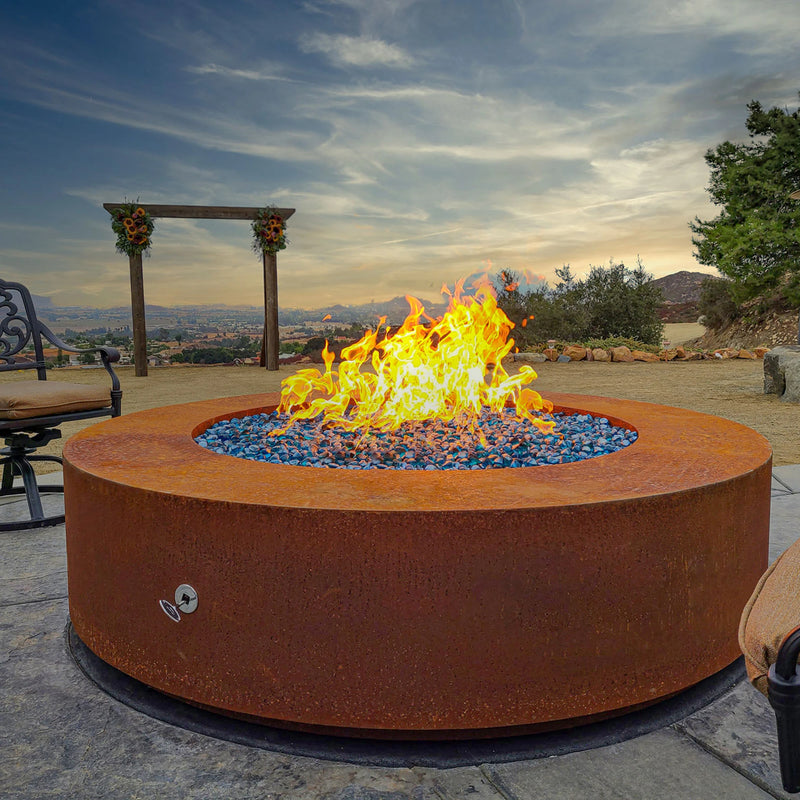 The Outdoor Plus Corten Steel Unity 24″ Tall Fire Pit | GW STORE