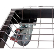 Primo Oval Large 300 Ceramic Kamado Grill On Steel Cart w/ 2-Piece Island Side Shelves | GW STORE