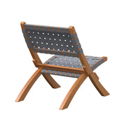 Well Traveled Living Sava Folding Chair in Warm Gray Webbing | GW STORE