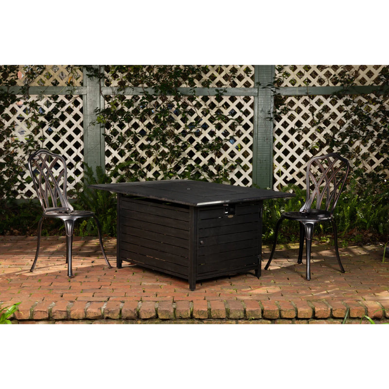 Well Traveled Living Longmont Aluminum Rectangular Propane Fire Pit | GW STORE