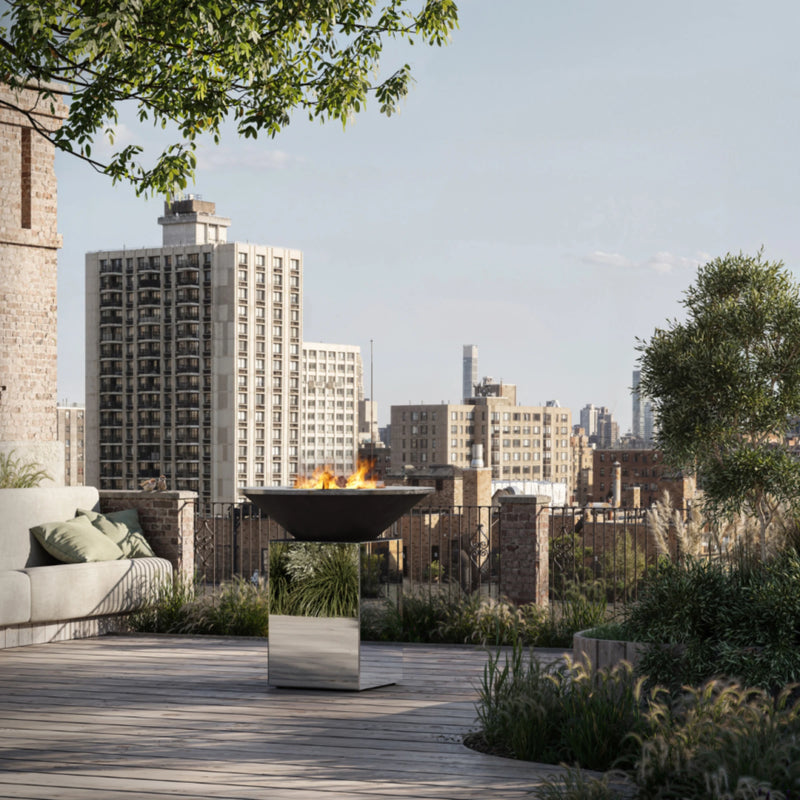 OFYR OC1MS100 Mirrored Stainless Steel 100 Open Fire Grill | GW STORE