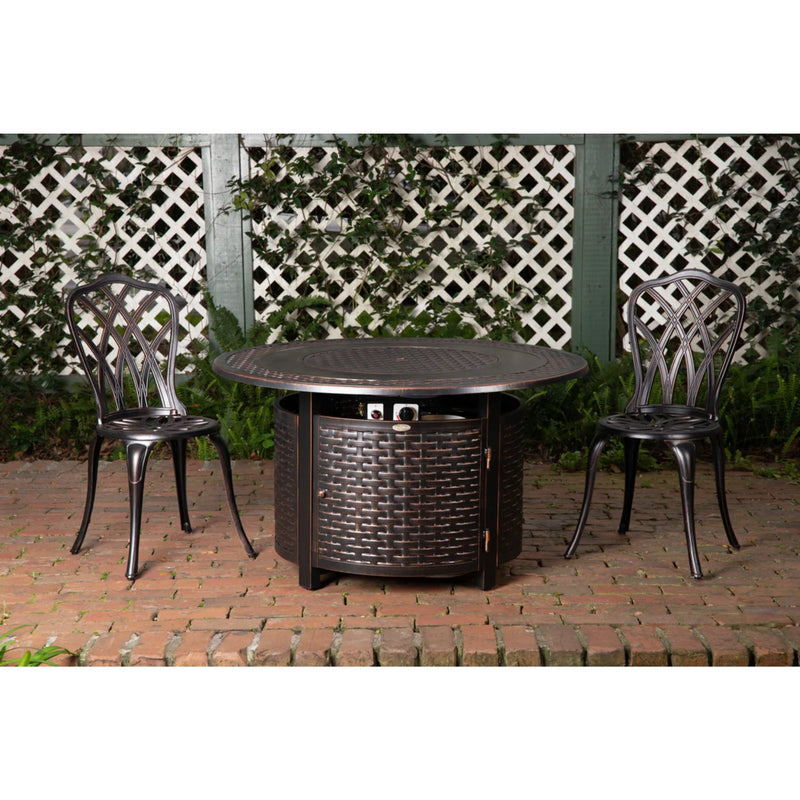 Well Traveled Living Bellante Woven Aluminum Propane Fire Pit | GW STORE