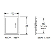 Bull 98560 18-Inch Vertical Left Hinged Stainless Steel Single Access Door W/ Reveal | Buy at GW STORE