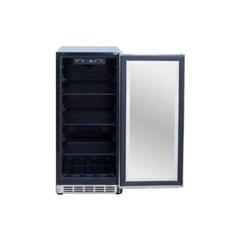 Summerset 15-Inch 3.2 Cu Outdoor Rated Refrigerator w/ Glass Door | GW STORE