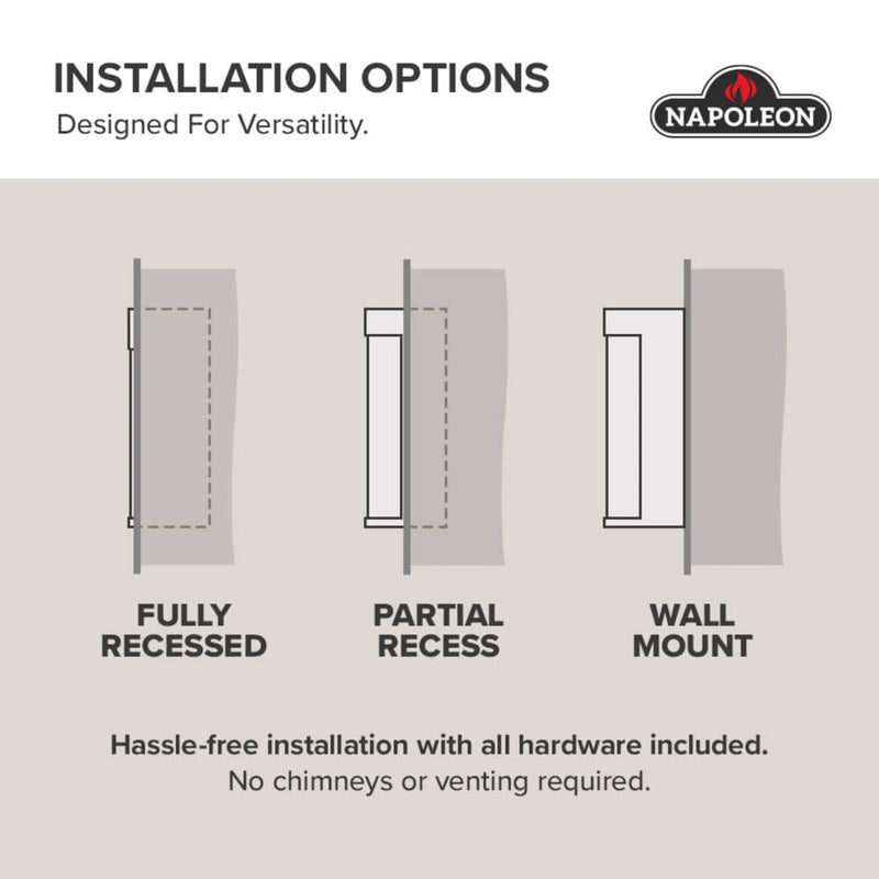 Napoleon Astound 74 FlexMount Electric Fireplace | GW STORE