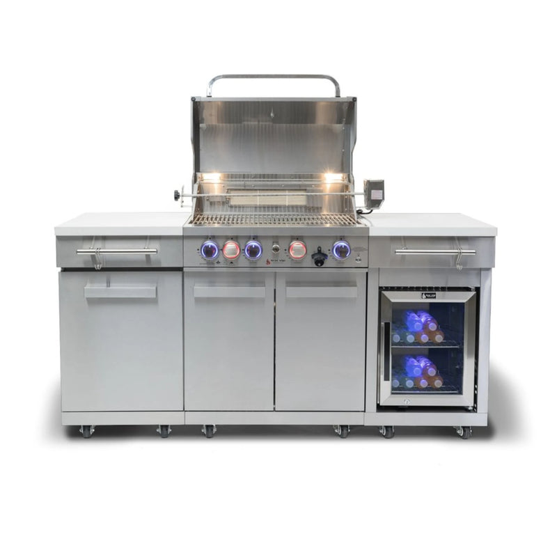 Mont Alpi MA-957RSFC 6 Ft Propane Outdoor Kitchen Island w/ Refrigerator | GW STORE