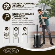 Well Traveled Living Onyx & Stainless Steel Finish Patio Heater | GW STORE