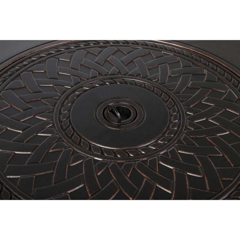 Well Traveled Living Wagner Aluminum Round Propane Fire Pit | GW STORE