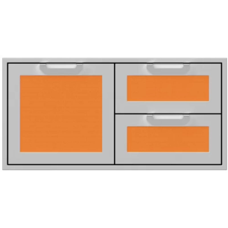Hestan 42" Double Drawer & Storage Door Combo Recessed Marquise Acc | GW STORE