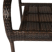 Well Traveled Living Rhodos Café Chair in Mocha All-weather Wicker Set | GW STORE