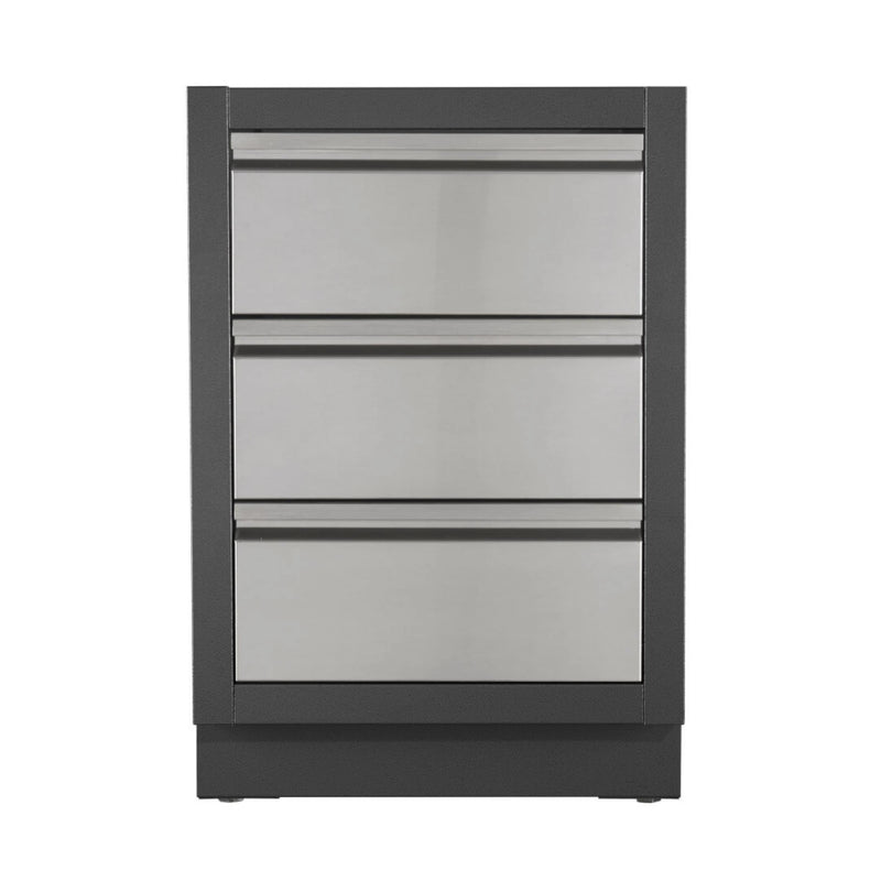 Napoleon Oasis 100 Outdoor Kitchen Isalnd w/ Built-in 500 Series 32 Propane Grill  & Valet Gray Granite Countertop | GW STORE