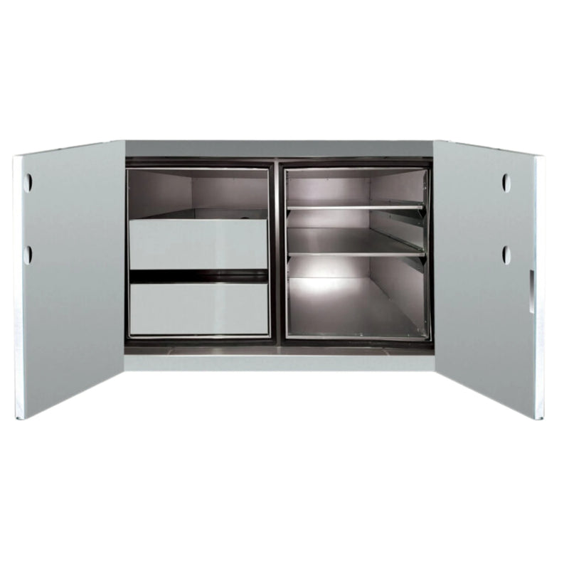 Summerset 36-Inch 2-Drawer Dry Storage Pantry & Enclosed Cabinet Combo | GW STORE