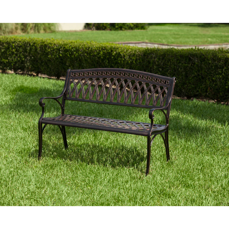 Well Traveled Living Simone Cast Aluminum Bench | GW STORE