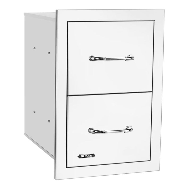Bull 56990 15-Inch Stainless Steel Double Access Drawer W/ Reveal | Buy at GW STORE