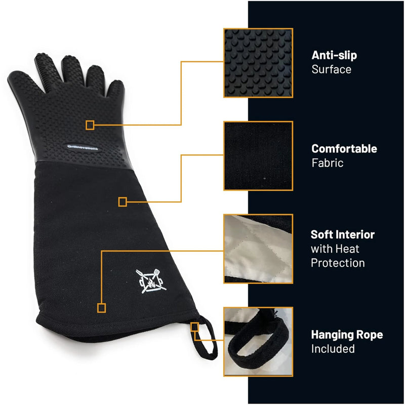 Grillnovations Digital Thermometer and Grilling Gloves Set | GW STORE