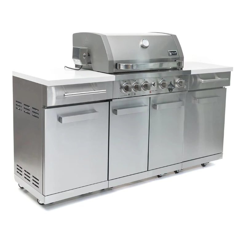 Mont Alpi MA-957RS 6 Ft Propane Outdoor Kitchen Island in Stainless Steel | GW STORE