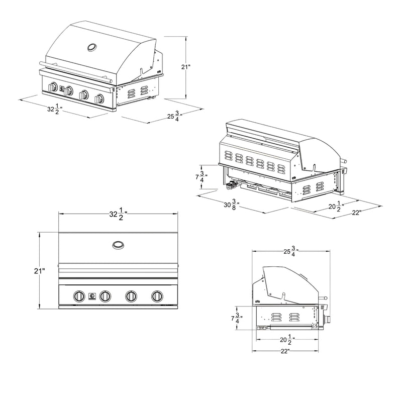 Summerset Sizzler 32-Inch Built-In Gas Grill | GW STORE