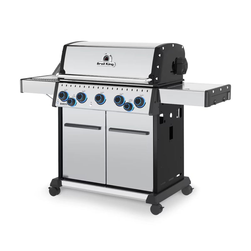 Broil King Baron S 590 PRO IR 5 Burner Propane Grill w/ Infrared Side Burner & Rotisserie Kit