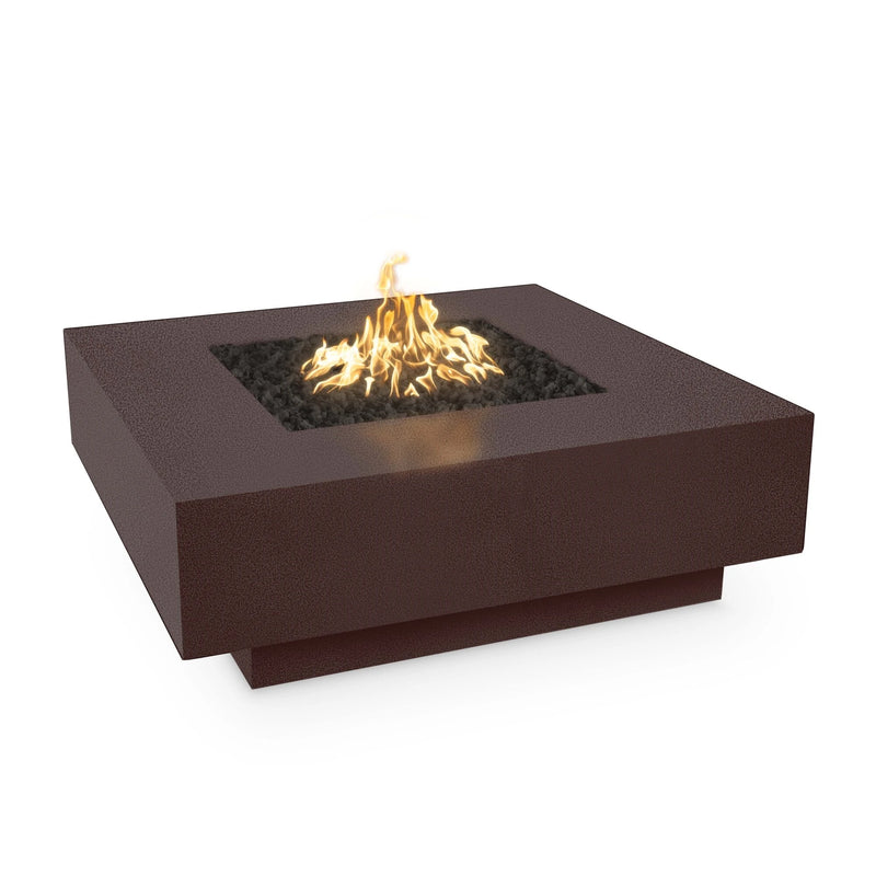 The Outdoor Plus Natural Gas Metal Powder Coat Cabo Square Fire Pit | GW STORE