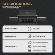 Current Model G2 Dual Zone Freestanding Electric Grill | GW STORE