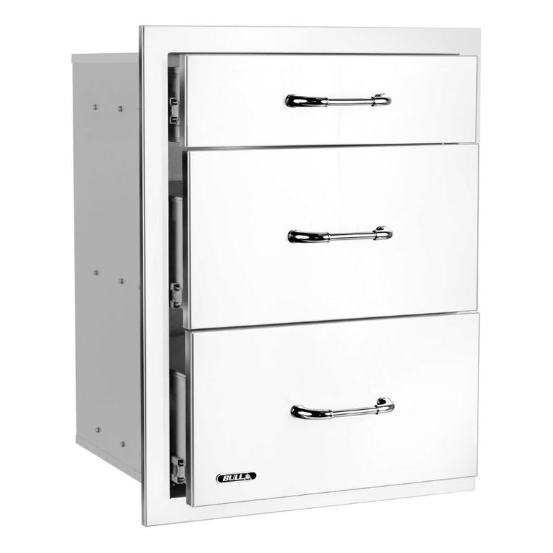 Bull 58120 21-Inch Stainless Steel Triple Access Drawer W/ Reveal | Buy at GW STORE