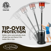 Well Traveled Living Onyx & Stainless Steel Finish Patio Heater | GW STORE