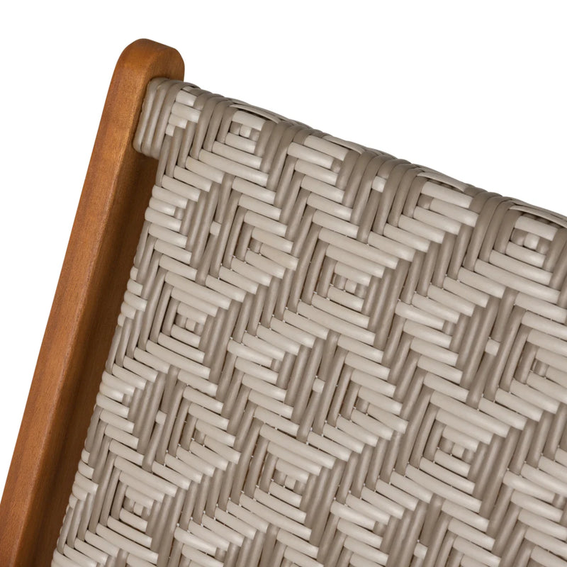 Well Traveled Living Vega Natural Stain Outdoor Chair in Diamond-Weave Wicker | GW STORE
