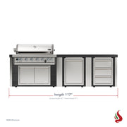 Mont Alpi MA805-EAB Artwood Elite Series 6-Burner Outdoor Kitchen with Storage and Drawers | GW STORE