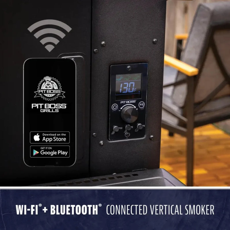 Pit Boss Navigator 3 Series WiFi & Bluetooth Vertical Wood Pellet Smoker | GW STORE