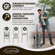 Well Traveled Living Hammered Platinum Commercial Propane Patio Heater | GW STORE