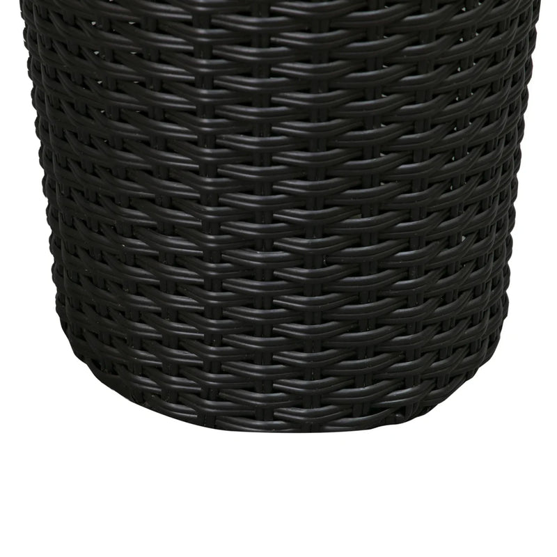 Well Traveled Living Noah Round Wicker Planter 2-piece Set in Black | GW STORE