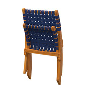 Well Traveled Living Sava Folding Chair in Navy Blue Webbing | GW STORE