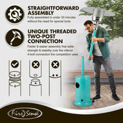 Well Traveled Living Aqua Blue Powder Coated Propane Patio Heater | GW STORE