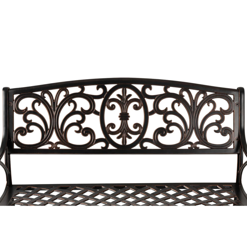 Well Traveled Living Decatur Aluminum Patio Bench in Antique Bronze | GW STORE