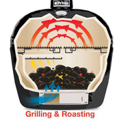 Primo Oval XL 400 Ceramic Kamado Grill On Steel Cart w/ 2-Piece Island Side Shelves & Stainless Steel Grates | GW STORE